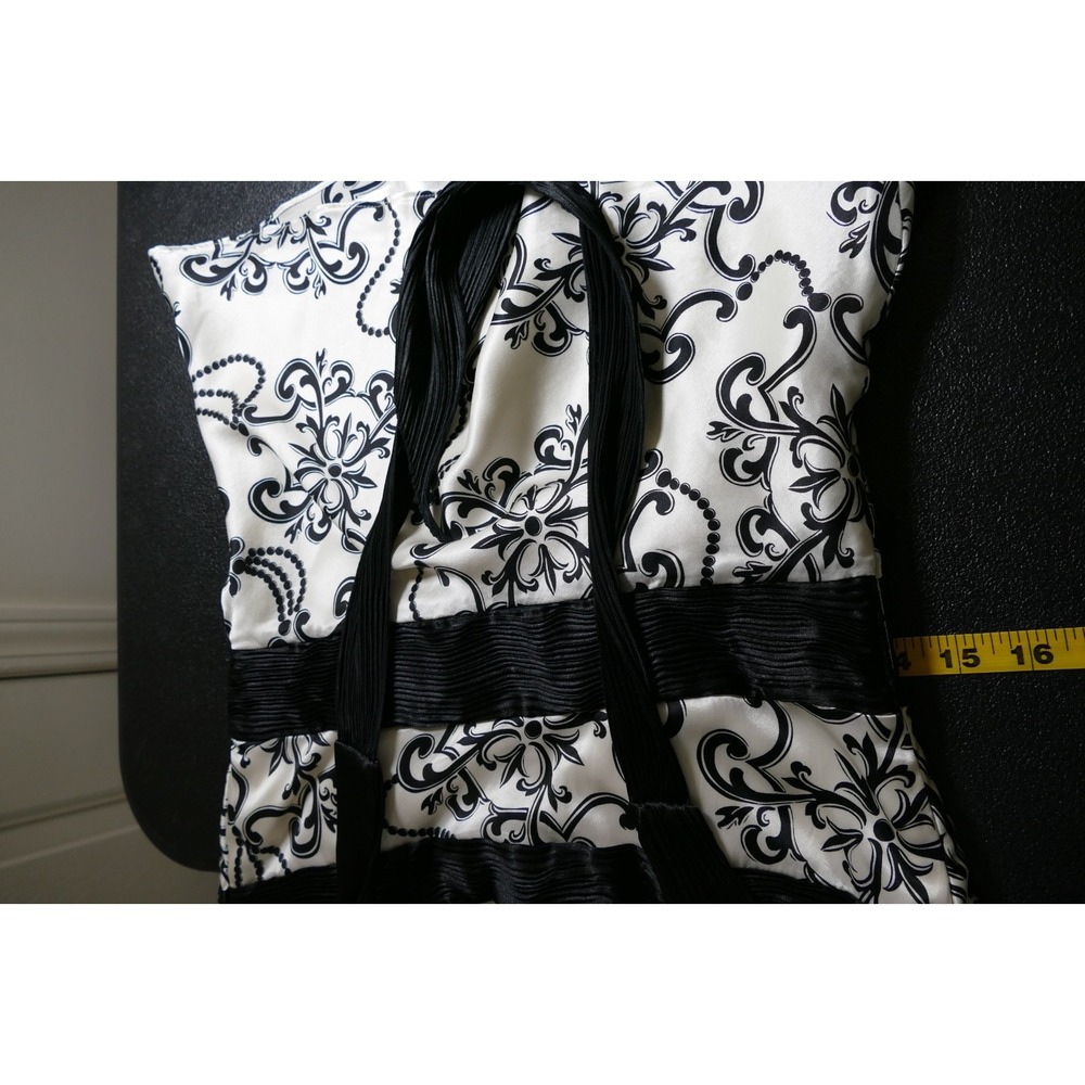 White House Black Market Y2K Silk Halter Top Size 4 Boning Bow Resort Cruise - Picture 9 of 10